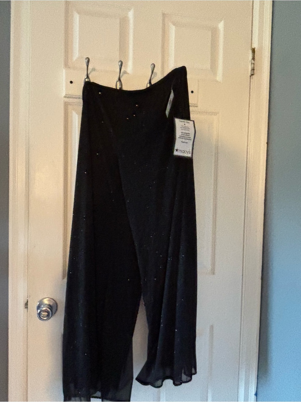 Women’s Black Sparkle Wide-Leg XLP pants .
